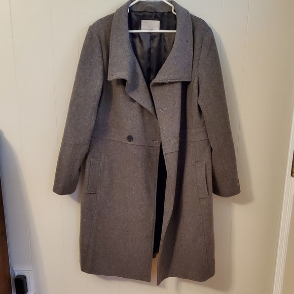 Old Navy Jackets & Blazers - Old Navy women's grey knee length pea coat XXL